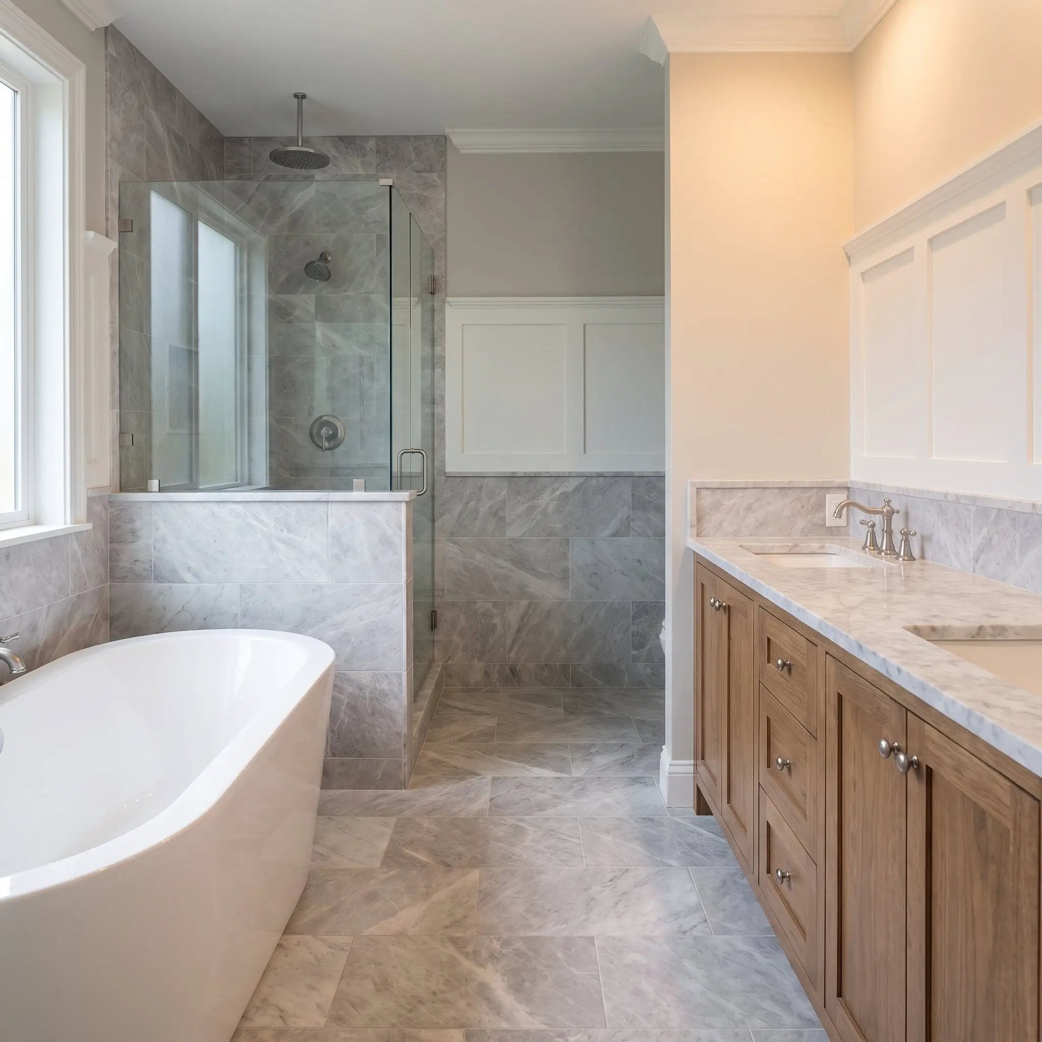 Avalanche Honed Marble Tiles 12x24 by Stonetiledepot