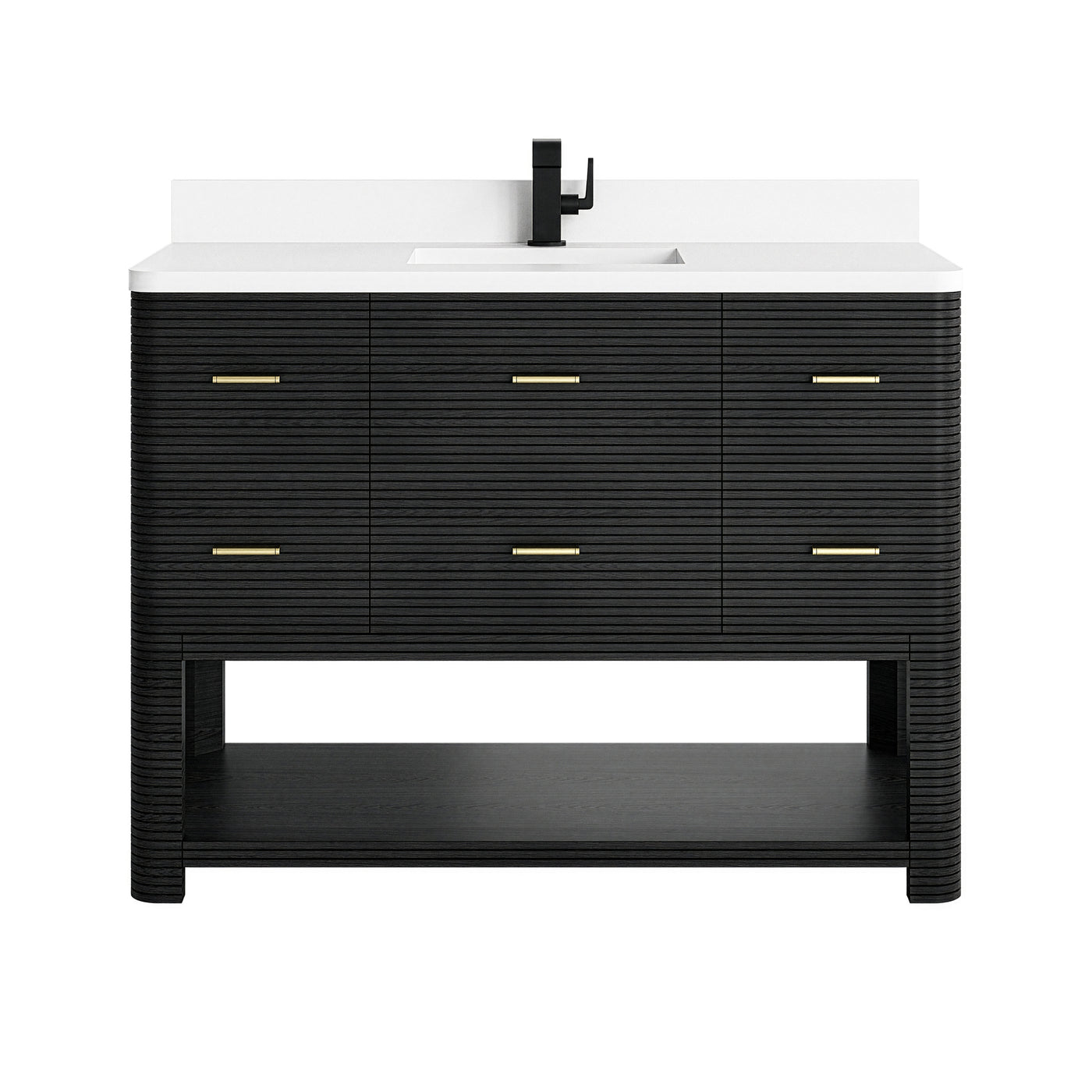 James Martin Lucian 48" Single Bathroom Vanity, Carbon Oak by James Martin