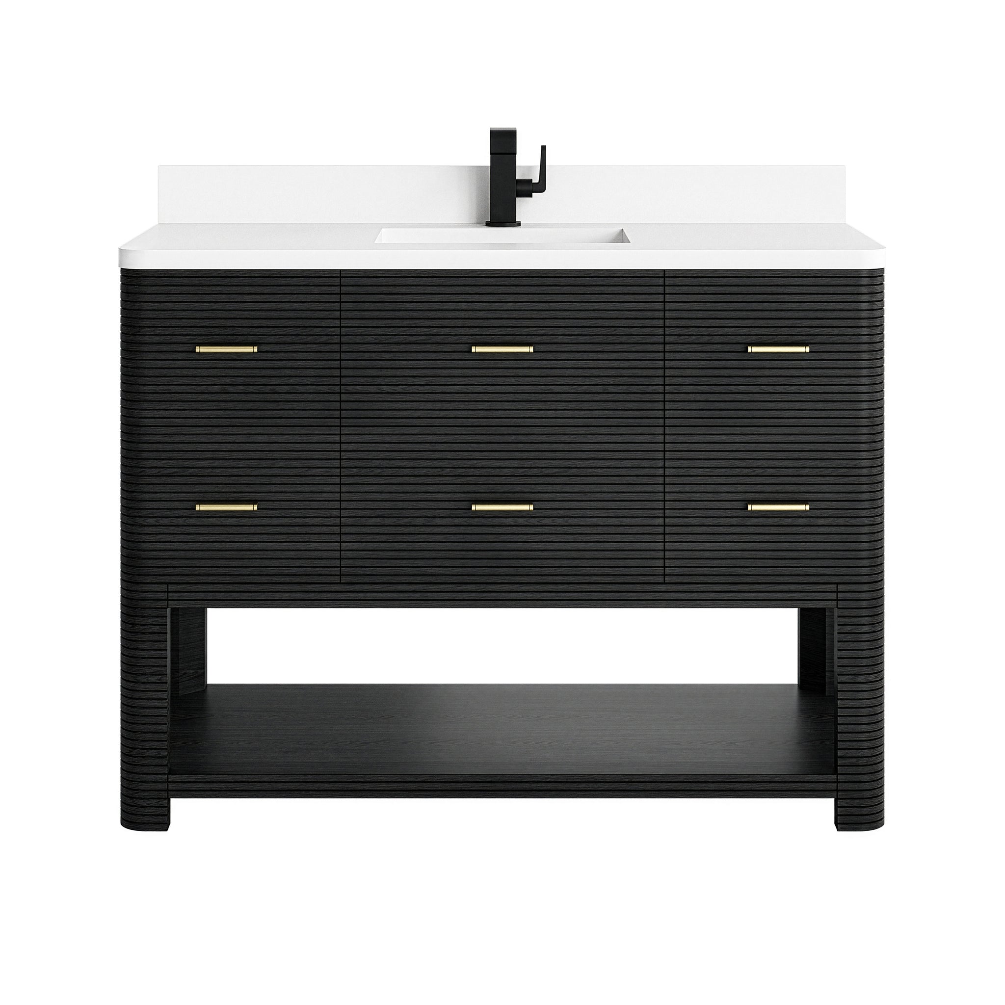 James Martin Lucian 48" Single Bathroom Vanity, Carbon Oak by James Martin