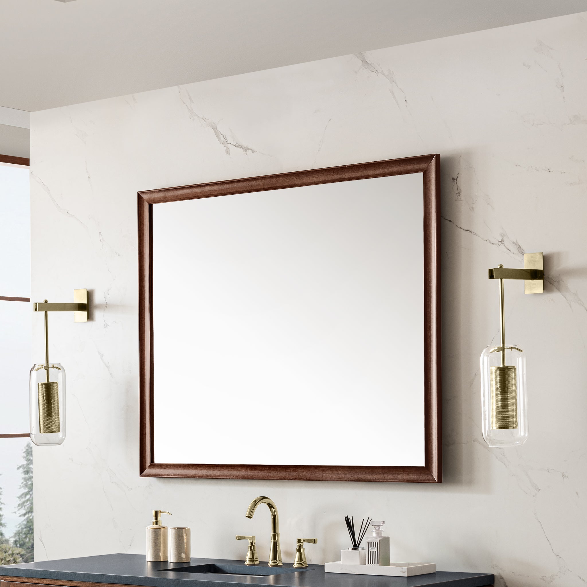 James Martin Glenbrooke 48" Mirror, Mid-Century Walnut by James Martin