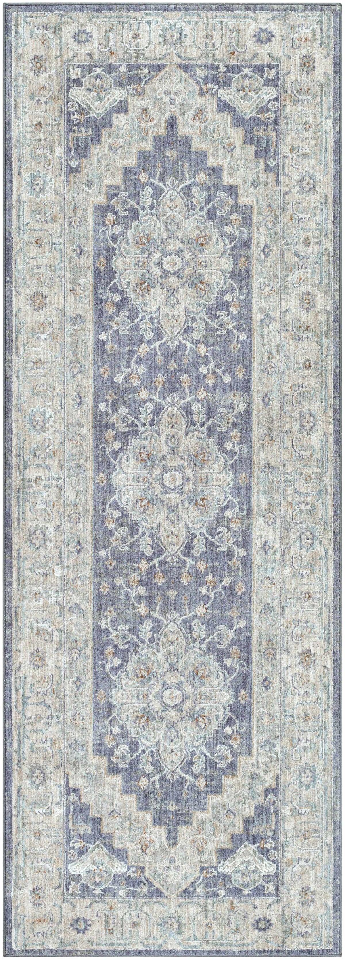 Sema Blue Medallion Rug by Hauteloom