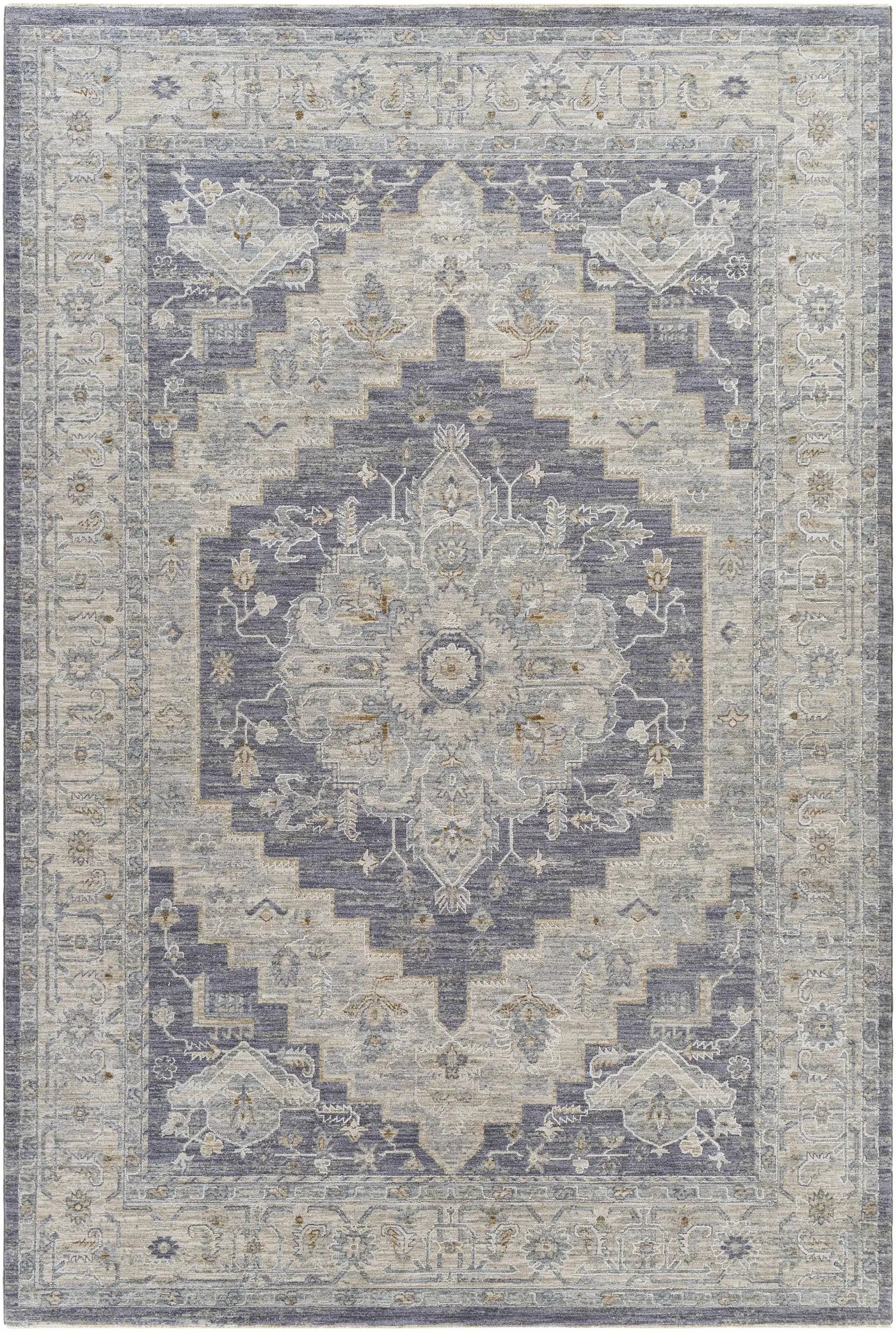 Sema Blue Medallion Rug by Hauteloom