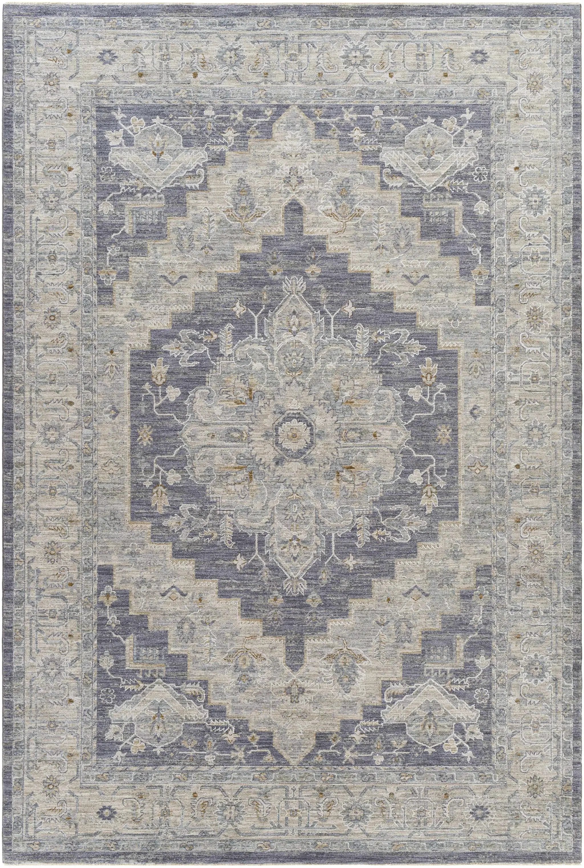 Sema Blue Medallion Rug by Hauteloom