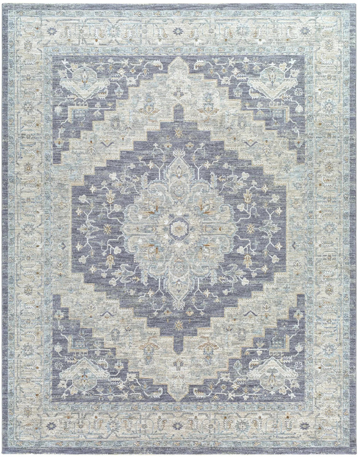 Sema Blue Medallion Rug by Hauteloom