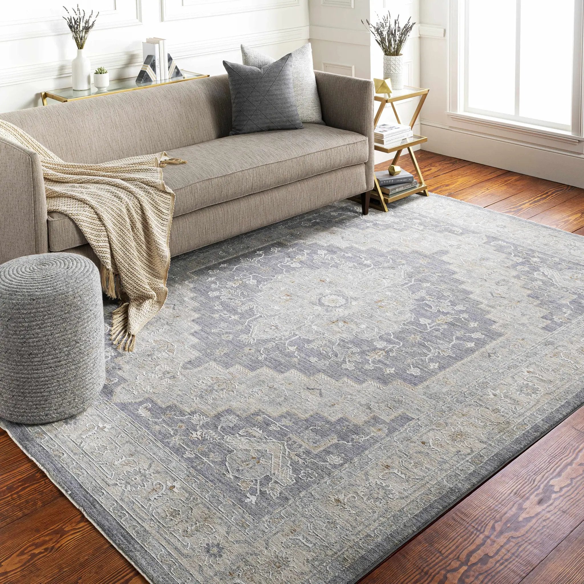 Sema Blue Medallion Rug by Hauteloom
