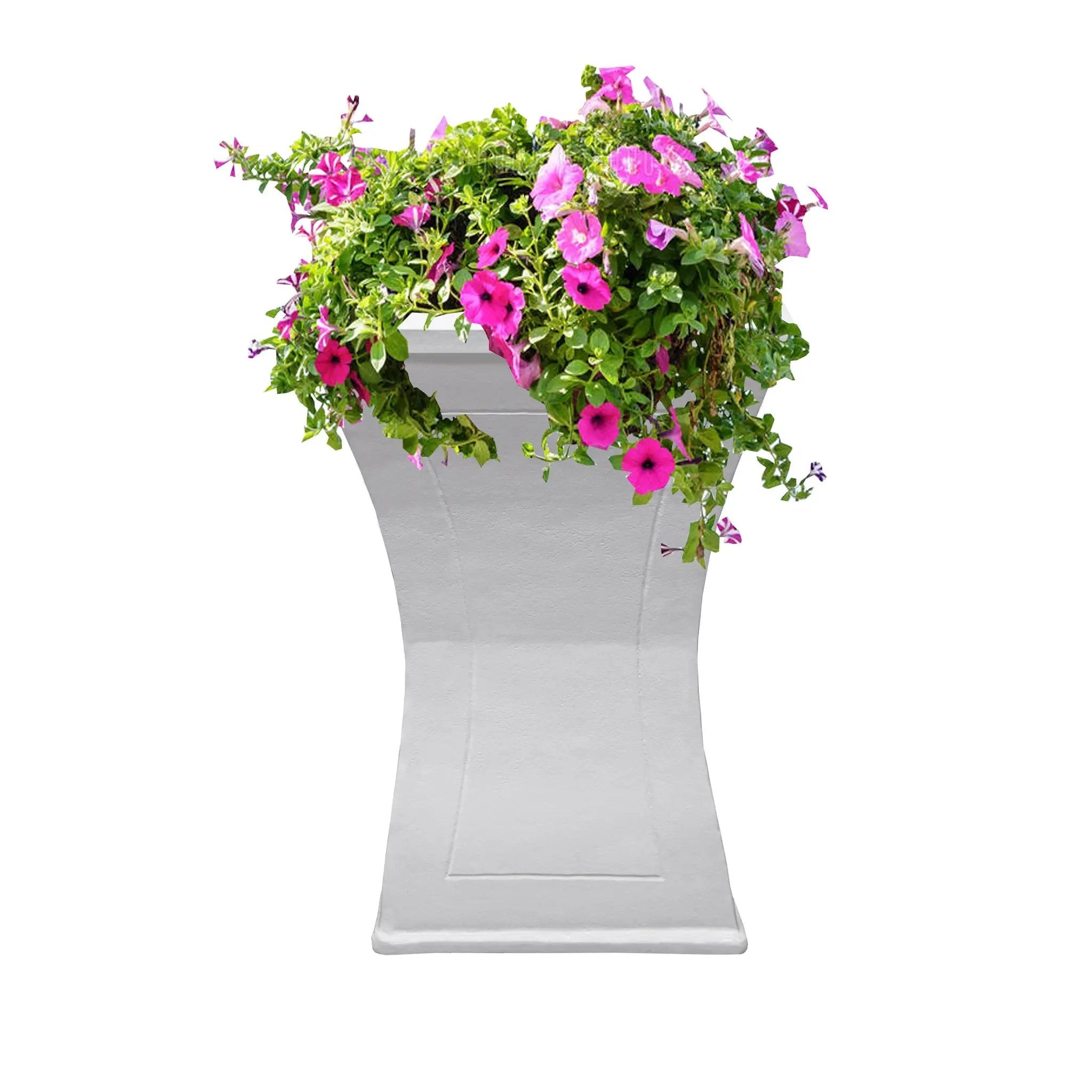 Modern Square Cast Aluminum 40-in Bird Bath and Planter Vase Combo by Sharicks