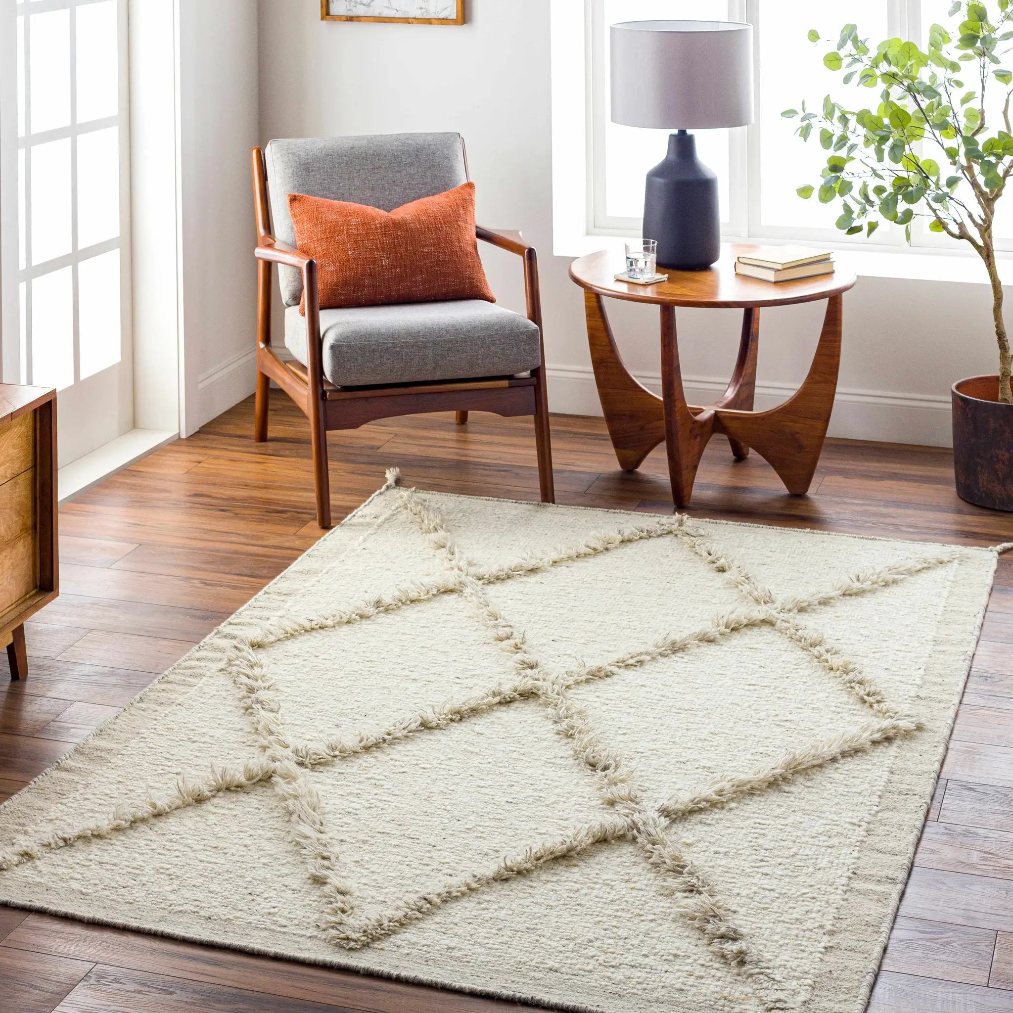 Awen Hand Knotted Wool Area Rug - Clearance by Boutique Rugs