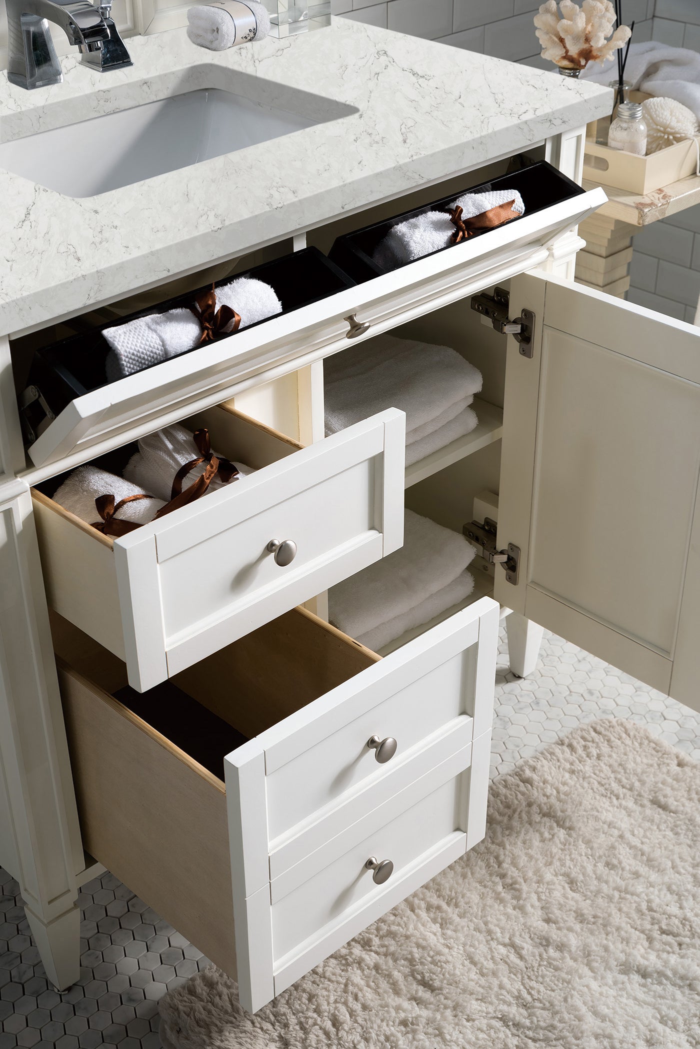 James Martin Brittany 36" Single Bathroom Vanity, Bright White, view 36