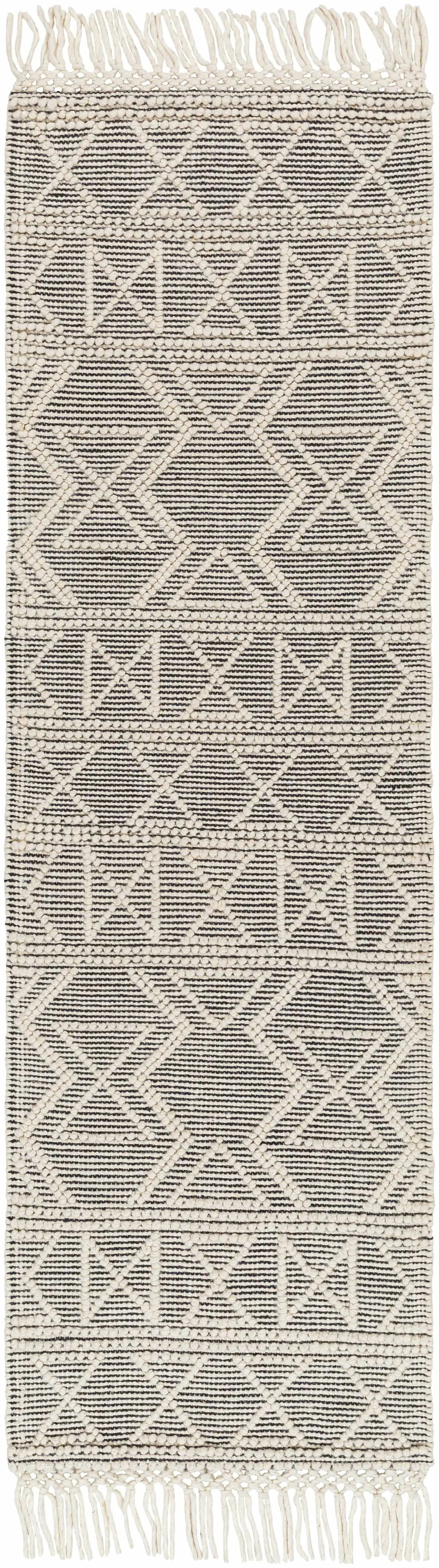 Aziel Wool Rug with Tassels - Clearance by Boutique Rugs