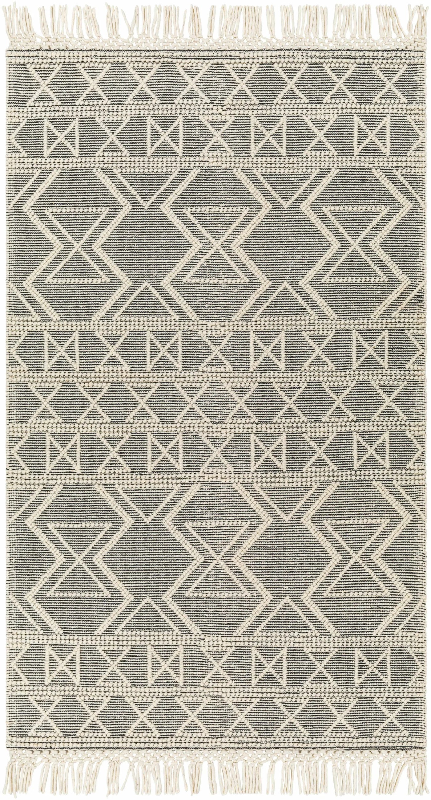 Aziel Wool Rug with Tassels - Clearance by Boutique Rugs
