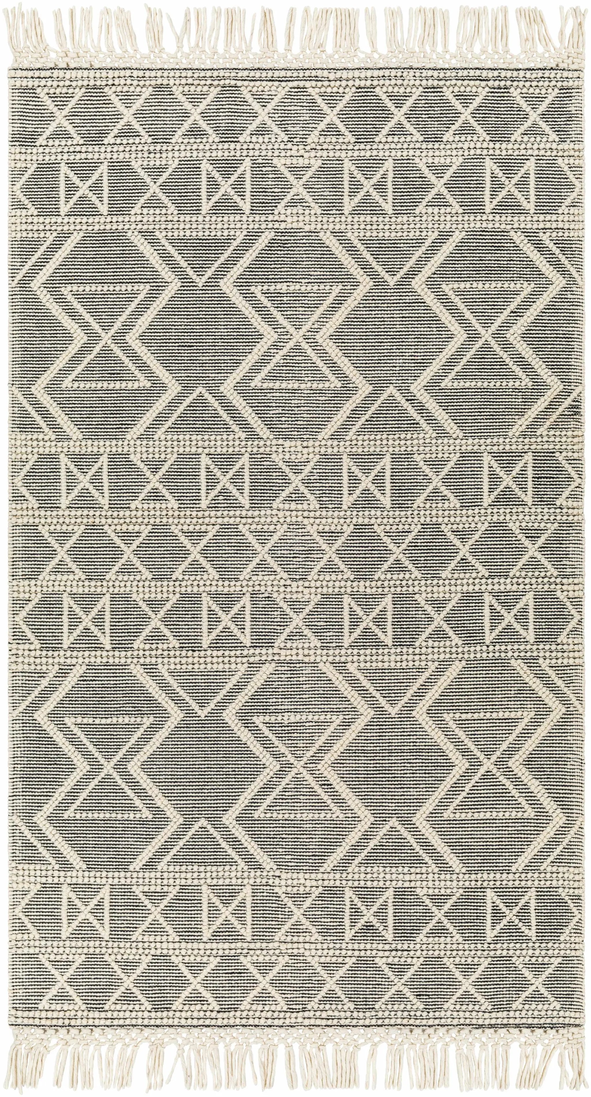 Aziel Wool Rug with Tassels - Clearance by Boutique Rugs