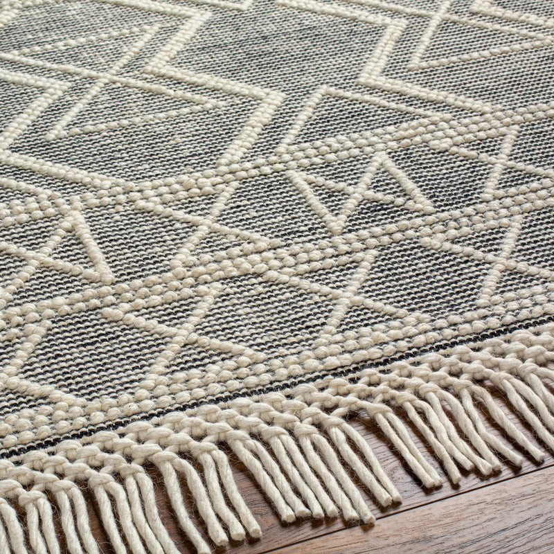 Aziel Wool Rug with Tassels - Clearance by Boutique Rugs