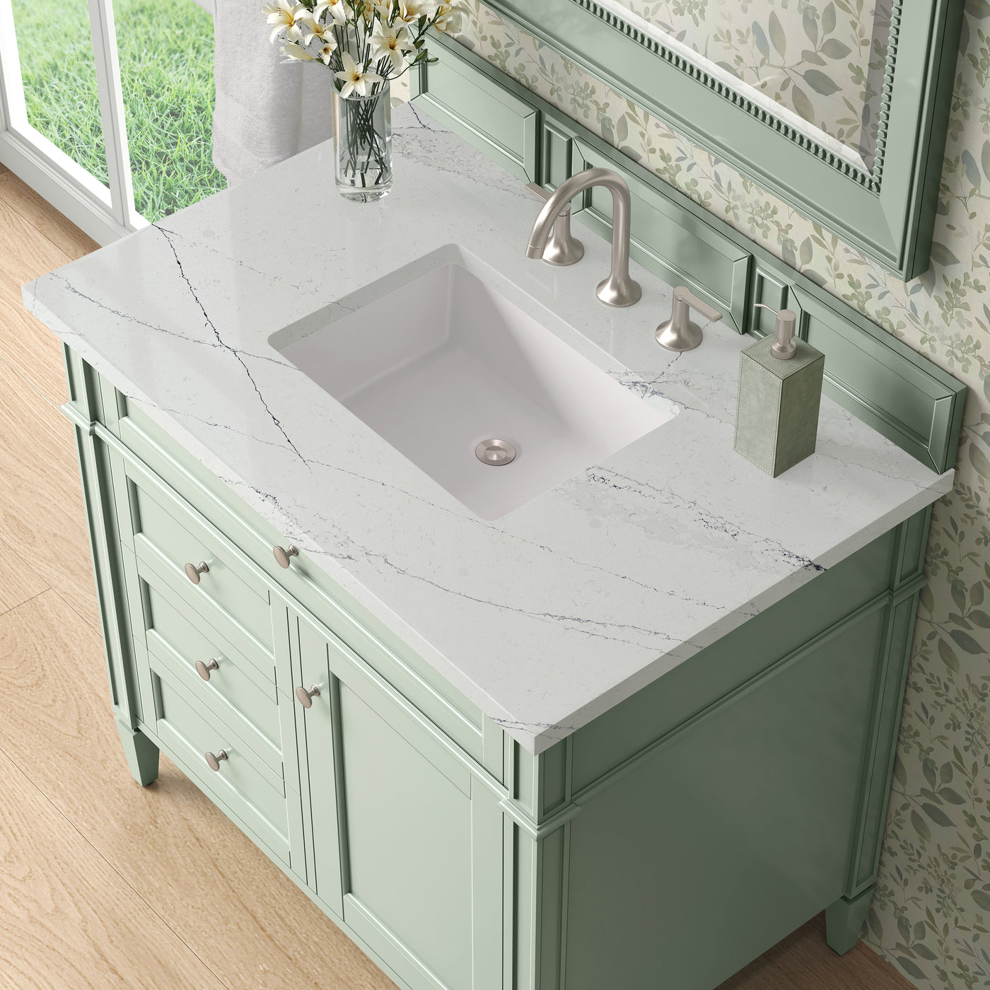 James Martin Brittany 36" Single Bathroom Vanity, Sage Green, view 39