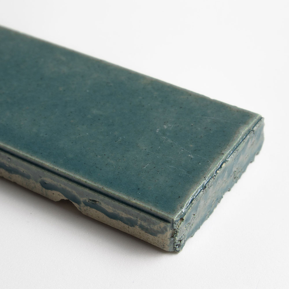 Azul Aqua Leather Ceramic Tiles 2 1/8x7 1/2 Ceramic Leather 4x12 Tiles — 1