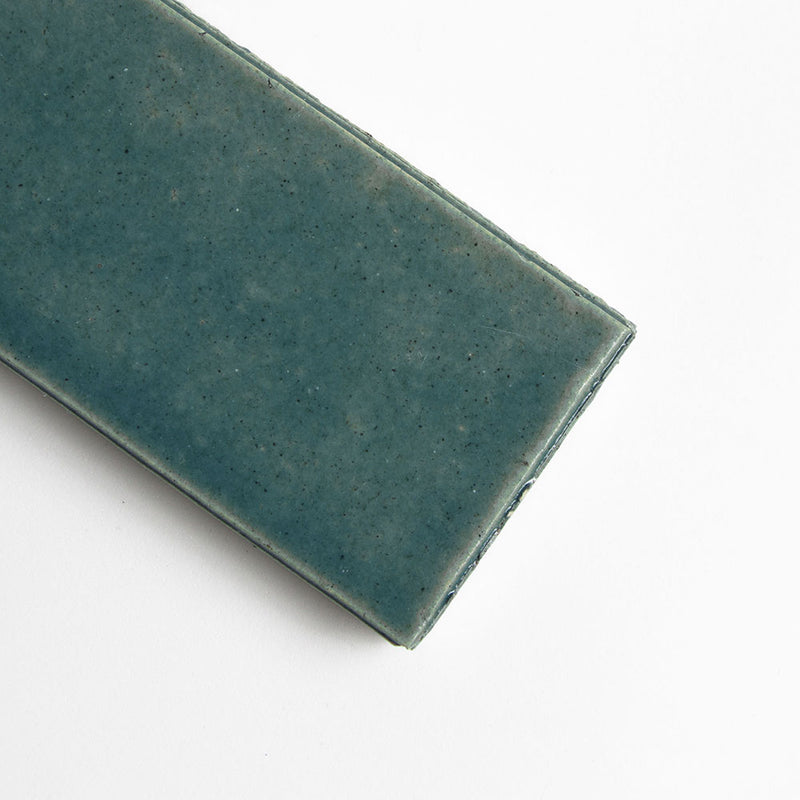Azul Aqua Leather Ceramic Tiles 2 1/8x7 1/2 Ceramic Leather 4x12 Tiles — 2