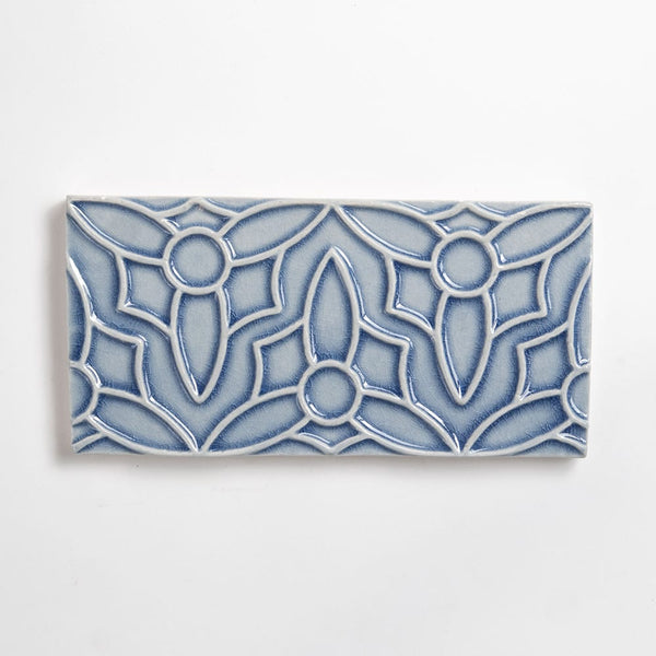 Azure Crackled Barcelona Ceramic Accent Tiles 4x8