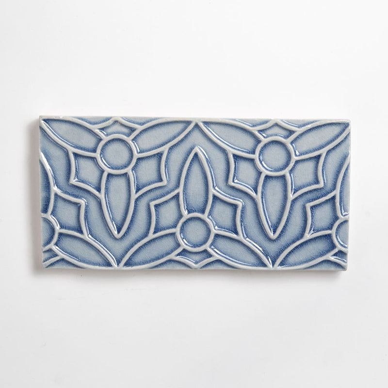 Azure Crackled Barcelona Ceramic Accent Tiles 4x8 Ceramic Crackled 4x8 Accent Tiles