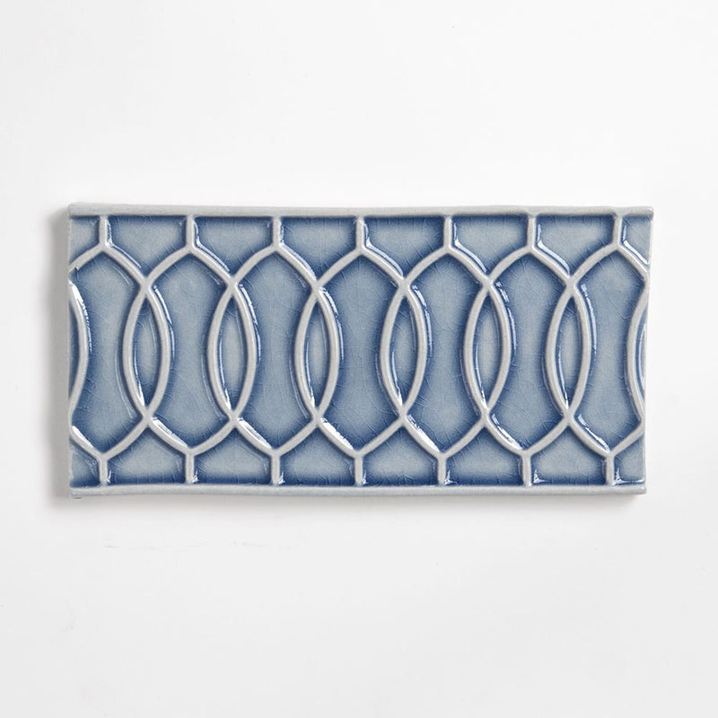 Azure Crackled Vienna Ceramic Accent Tiles 4x8 Ceramic Crackled 4x8 Accent Tiles — 3