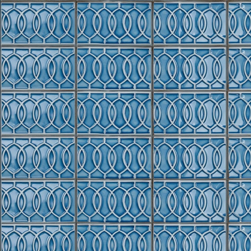 Azure Crackled Vienna Ceramic Accent Tiles 4x8 Ceramic Crackled 4x8 Accent Tiles