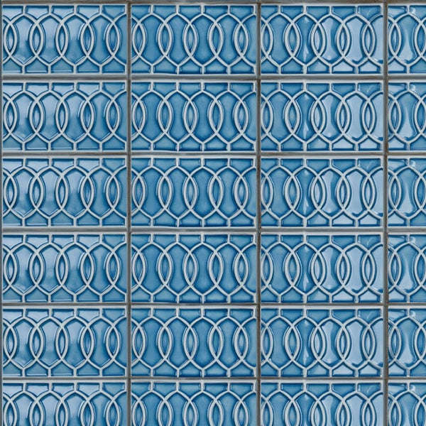 Azure Crackled Vienna Ceramic Accent Tiles 4x8