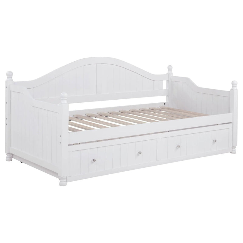 Julie Ann Wood Twin Daybed with Trundle White by Unique Piece Furniture