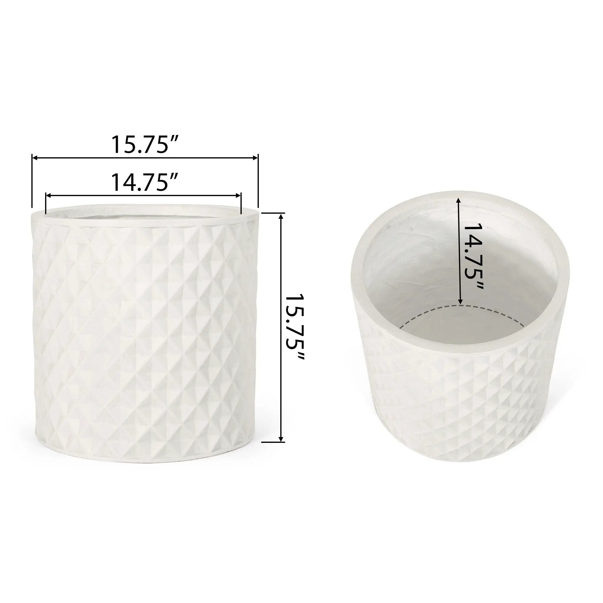 Antique White Ceramic Planter by HouseOfZazla