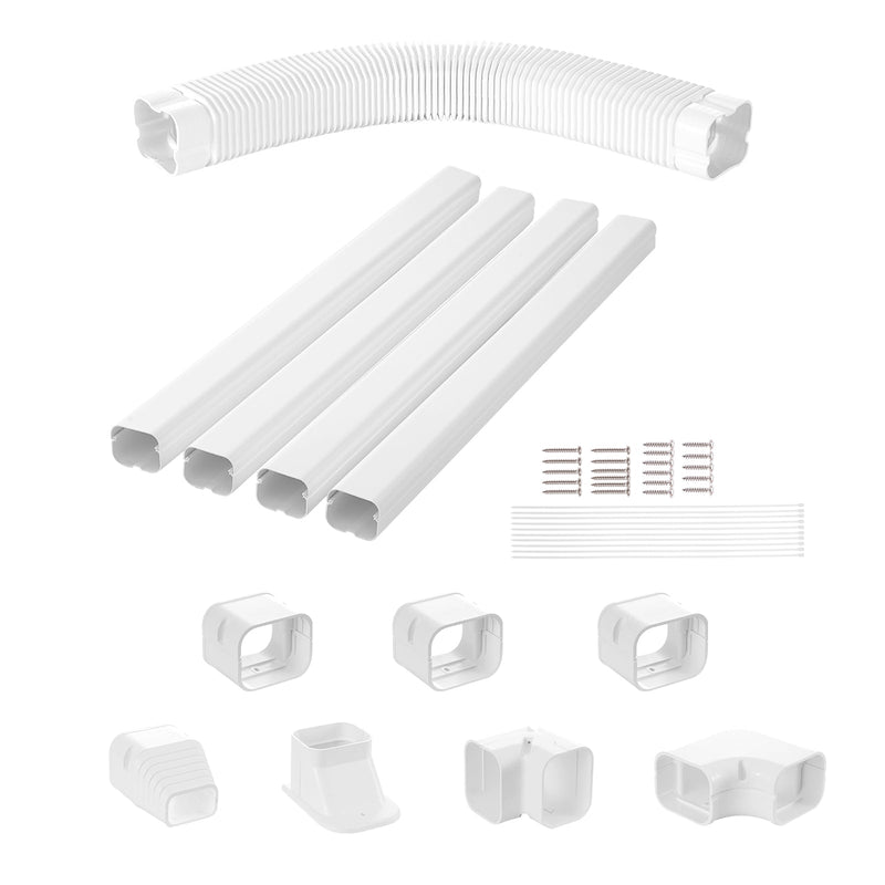 Mini Split Line Set Cover 3 Inch W x 15.8 Ft L PVC Decorative Pipe Line Cover by HouseOfZazla