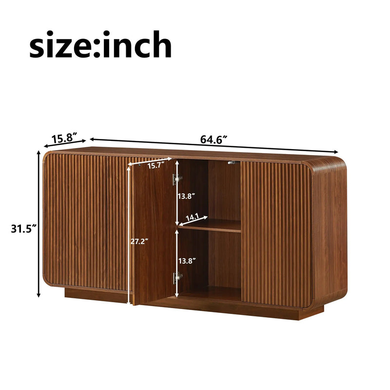 64" Buffet Sideboard Cabinet with Storage by HouseOfZazla