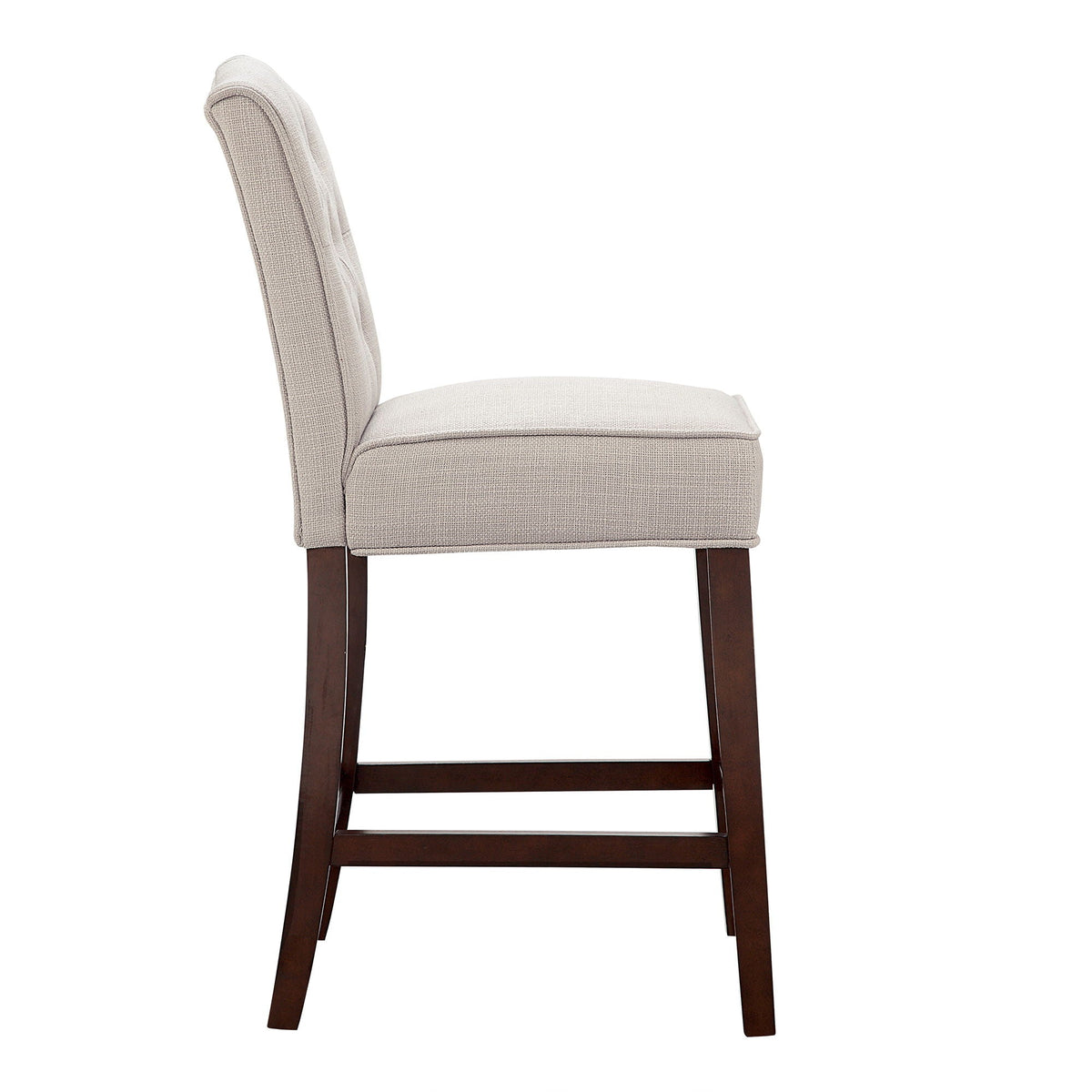 Tufted Counter Stool with Button Tufted Back - Tan, photo 8 of 8