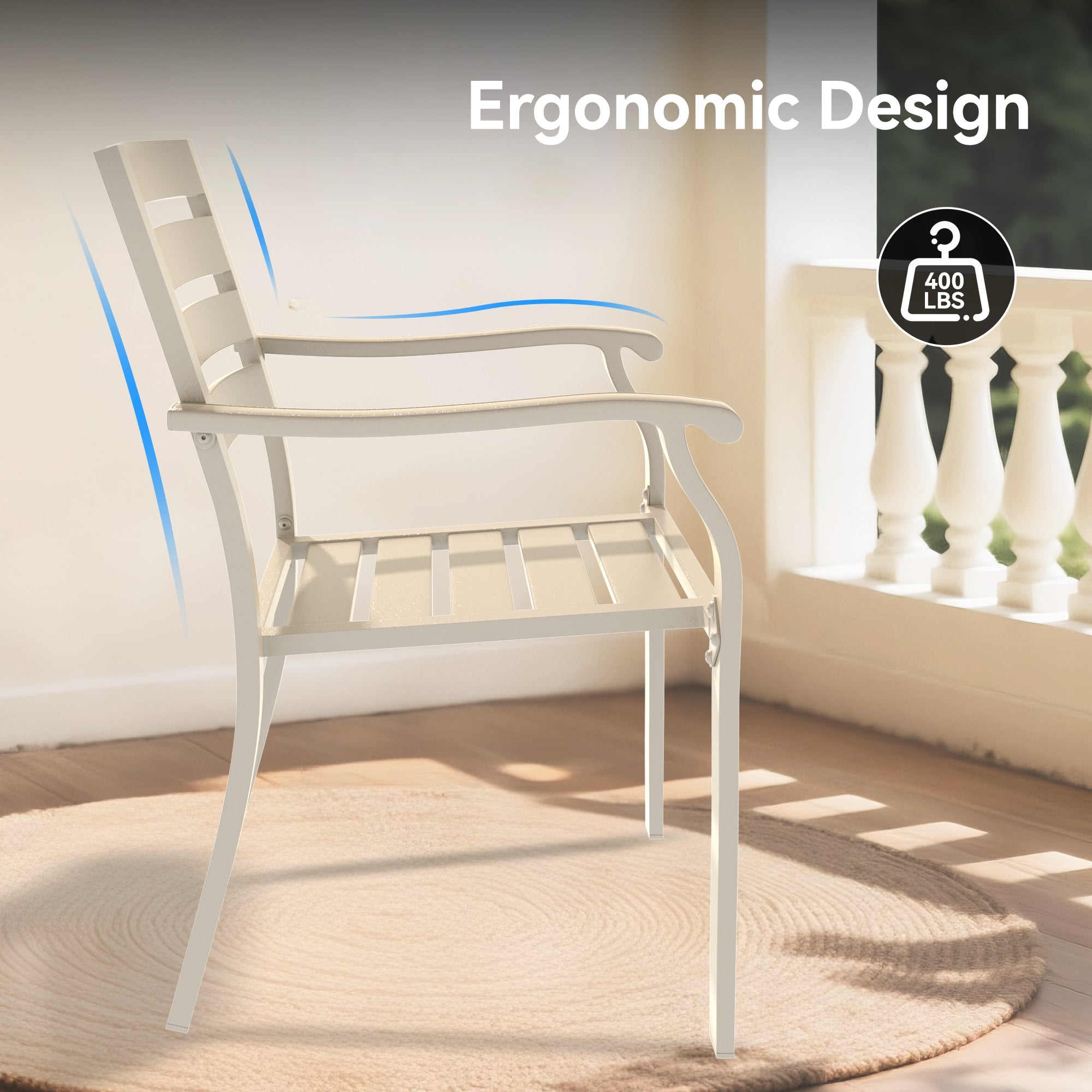 VRSHWO Iron Terrace Dining Chairs, Set of 2 by HouseOfZazla