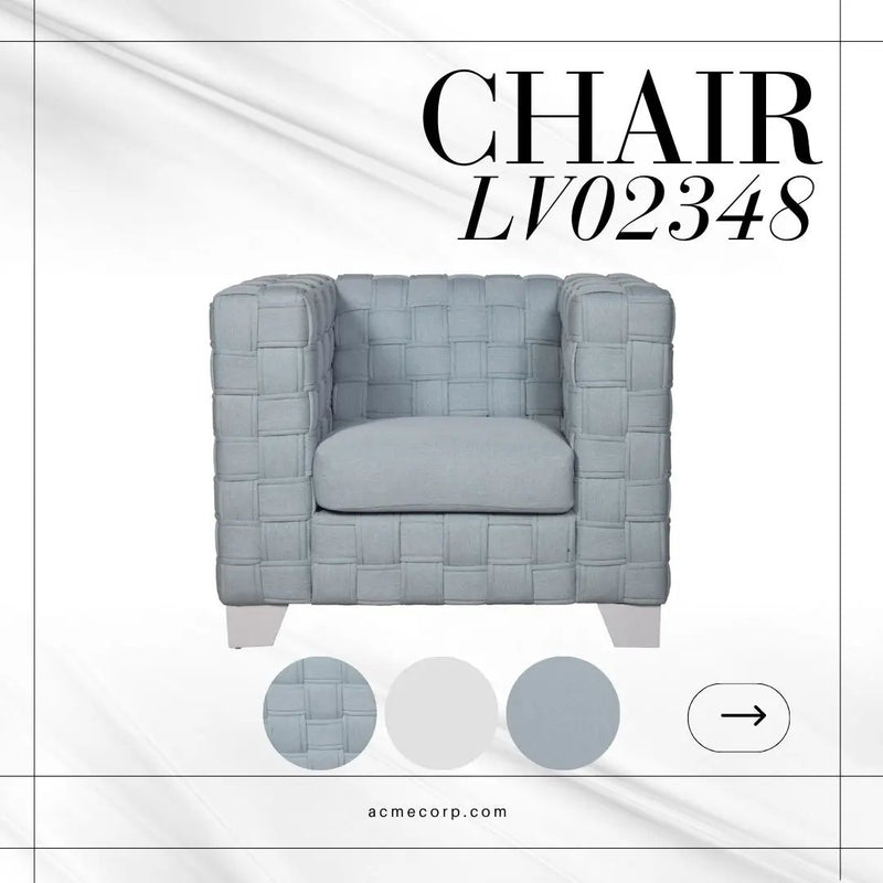Saree - Chenille Chair - Light Blue by Unique Piece Furniture