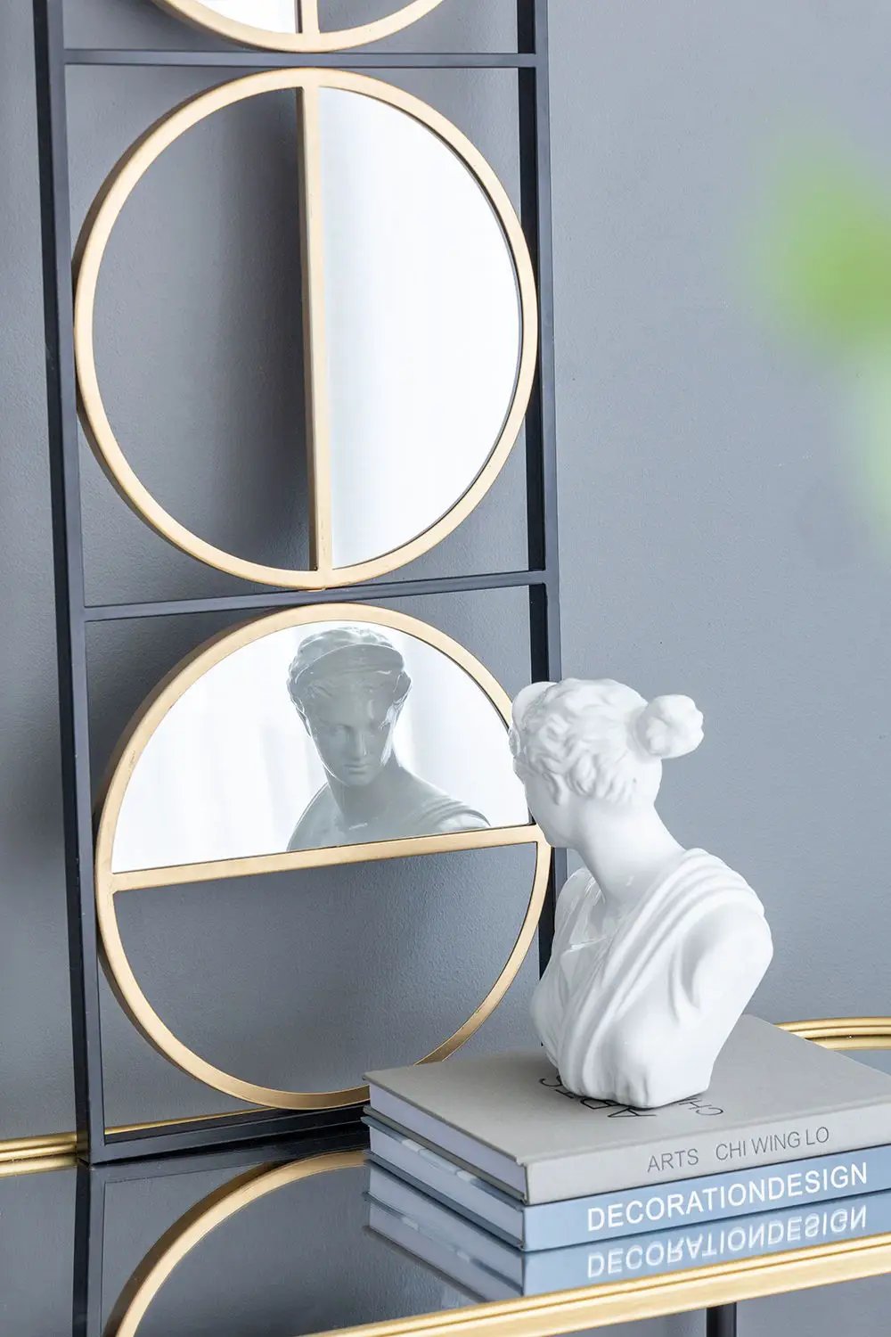 Eclectic Styling Metal Beaded Wall Mirror With Contemporary Design For Bedroom, Liveroom & Entryway by HouseOfZazla