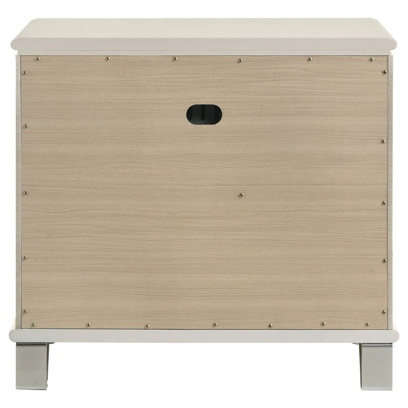 Olivia 2-drawer Nightstand Bedside Table Pearl White by Unique Piece Furniture