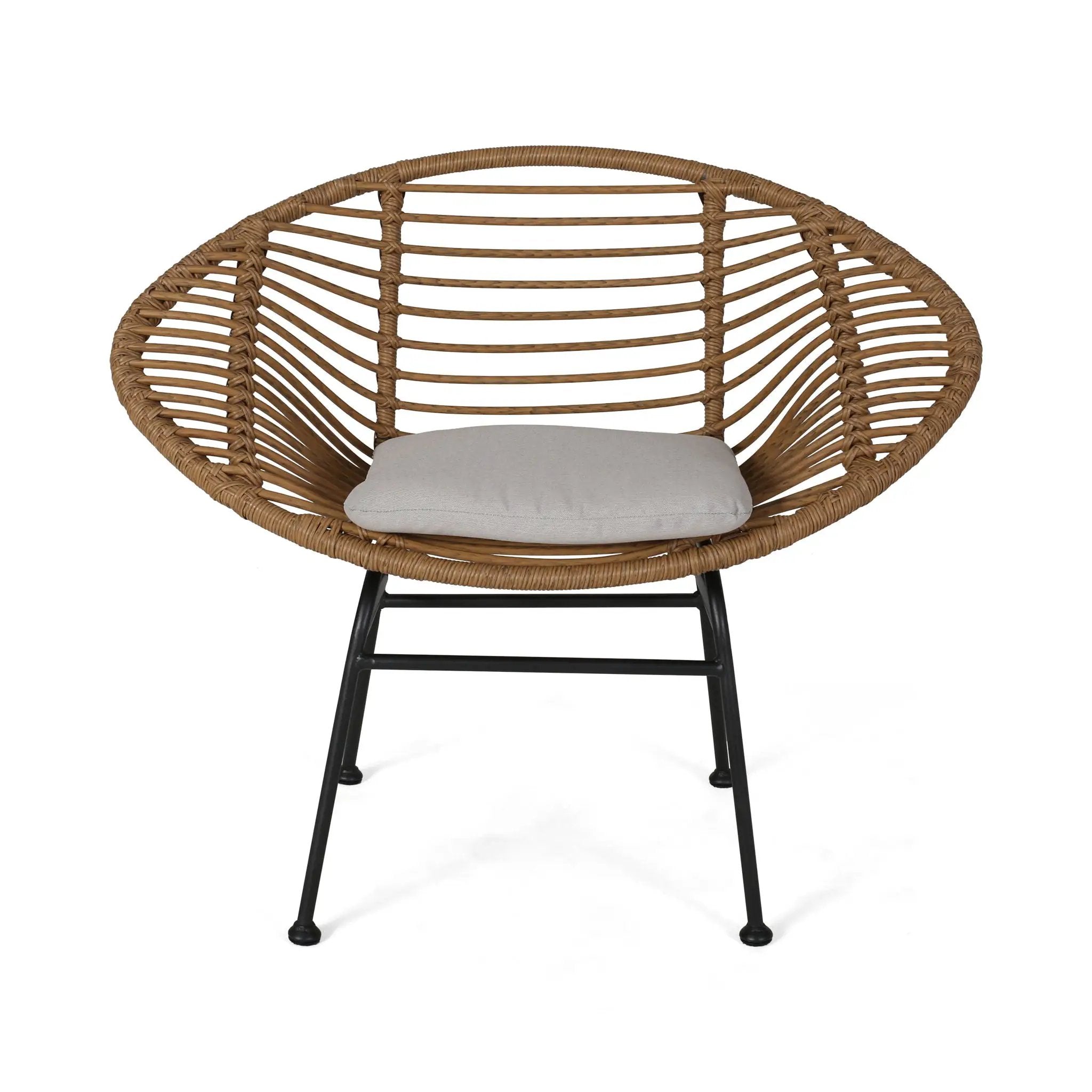 Cordella Outdoor Woven Wicker Chairs with Cushions, Set of 2 by HouseOfZazla