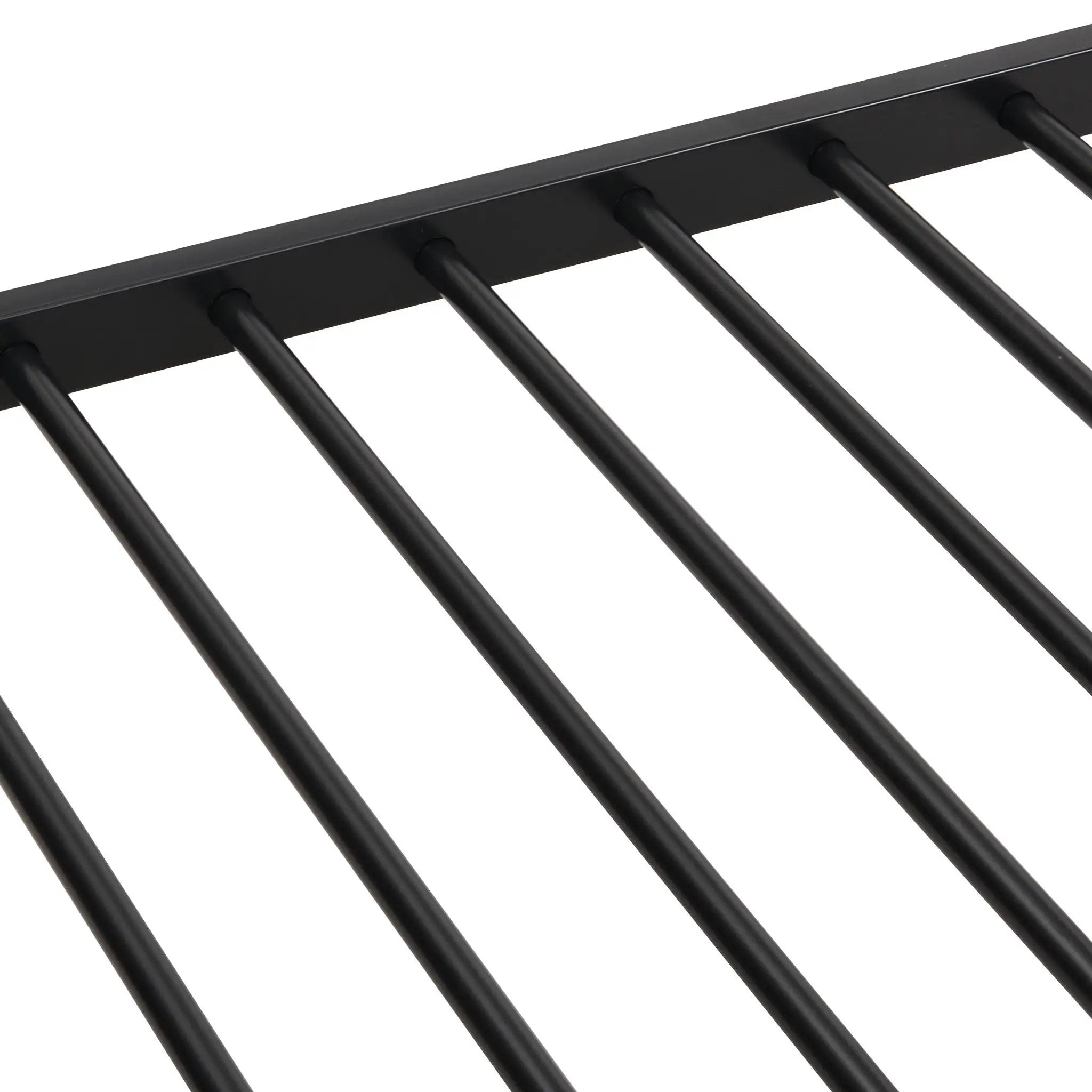 Modern Metal Bunk Bed, Full Over Full, No Box Spring Needed - Black by HouseOfZazla