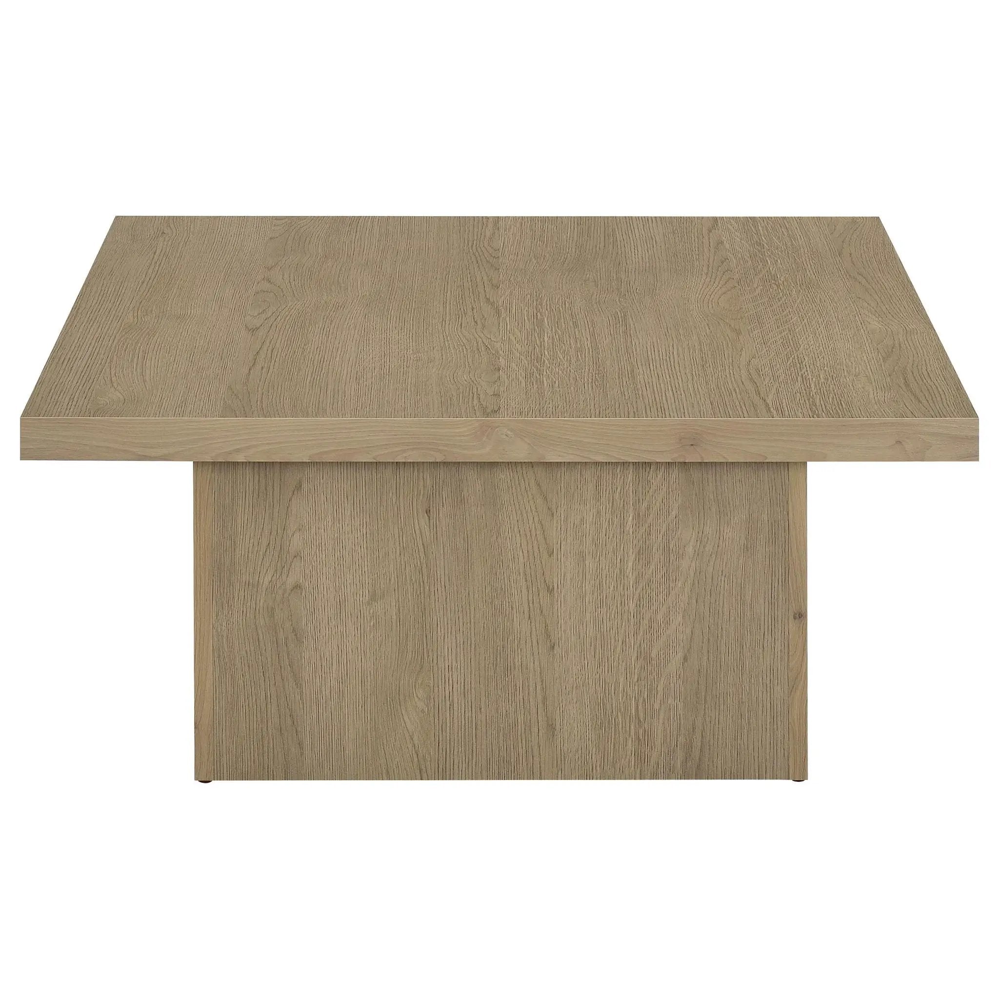 Devar Square Engineered Wood Cocktail Coffee Table Latte by Unique Piece Furniture
