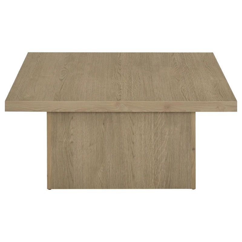 Devar Square Engineered Wood Cocktail Coffee Table Latte by Unique Piece Furniture