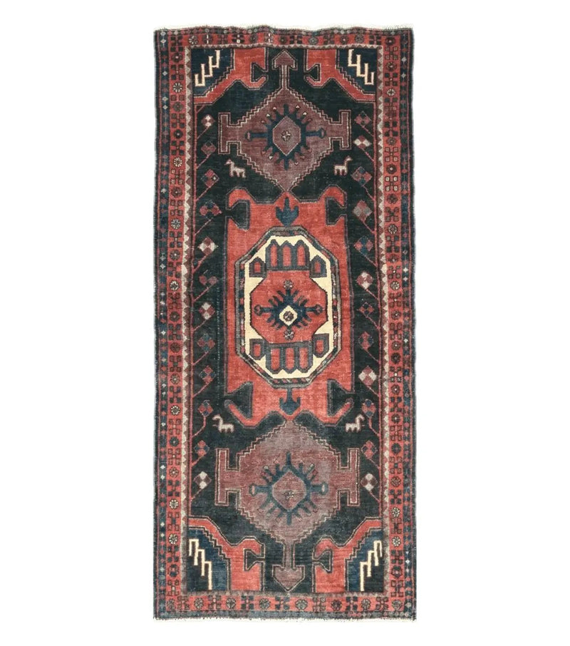 4' X 8' Antique Handmade India Geometric Oriental Tribal Wool Rug Red # 603 by Jewel Rugs