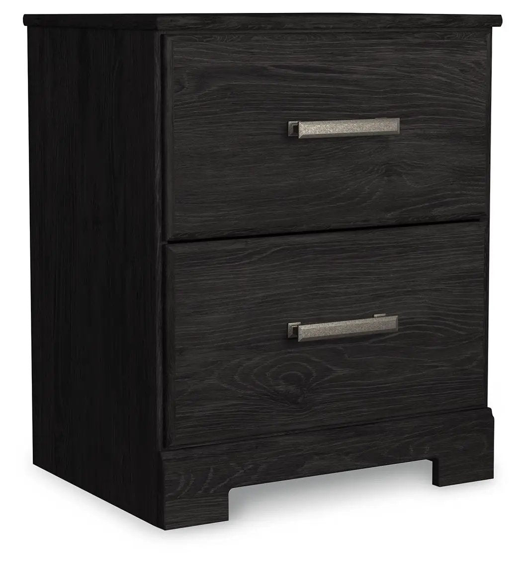 Belachime - Two Drawer Night Stand - Charcoal by Unique Piece Furniture