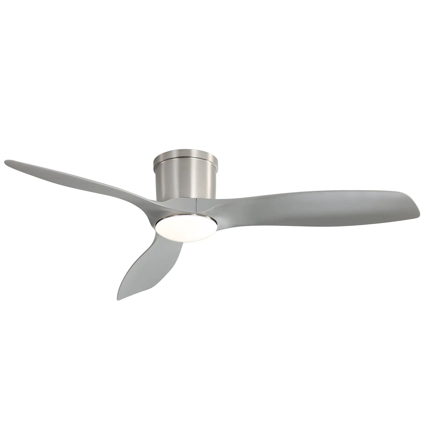 Flush Mount Ceiling Fan With Dimmable LED Light, 3 Blades, Reversible DC Motor by HouseOfZazla