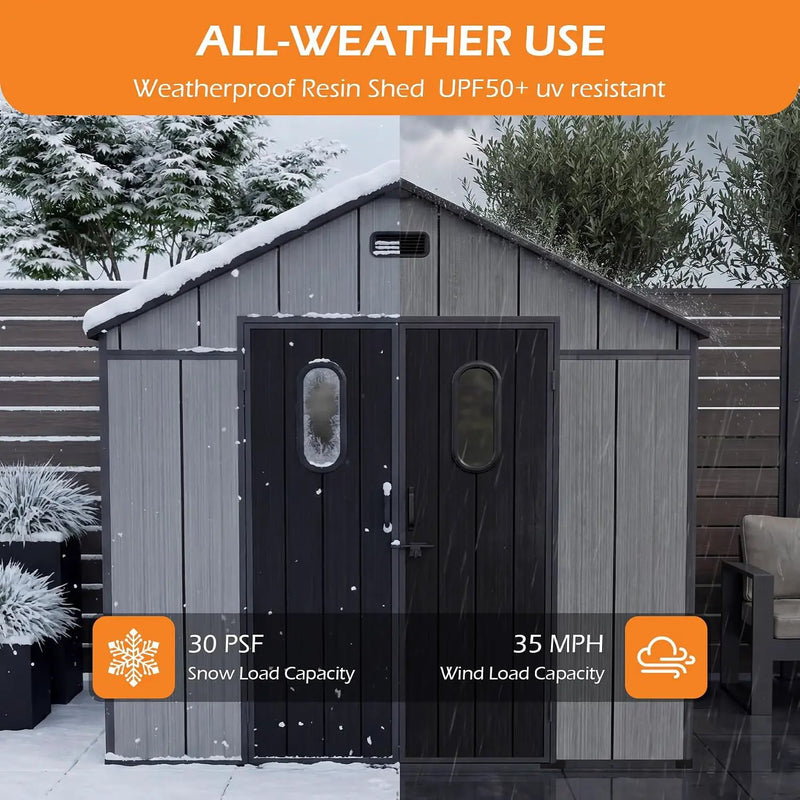 8x16ft Resin Outdoor Storage Shed by HouseOfZazla