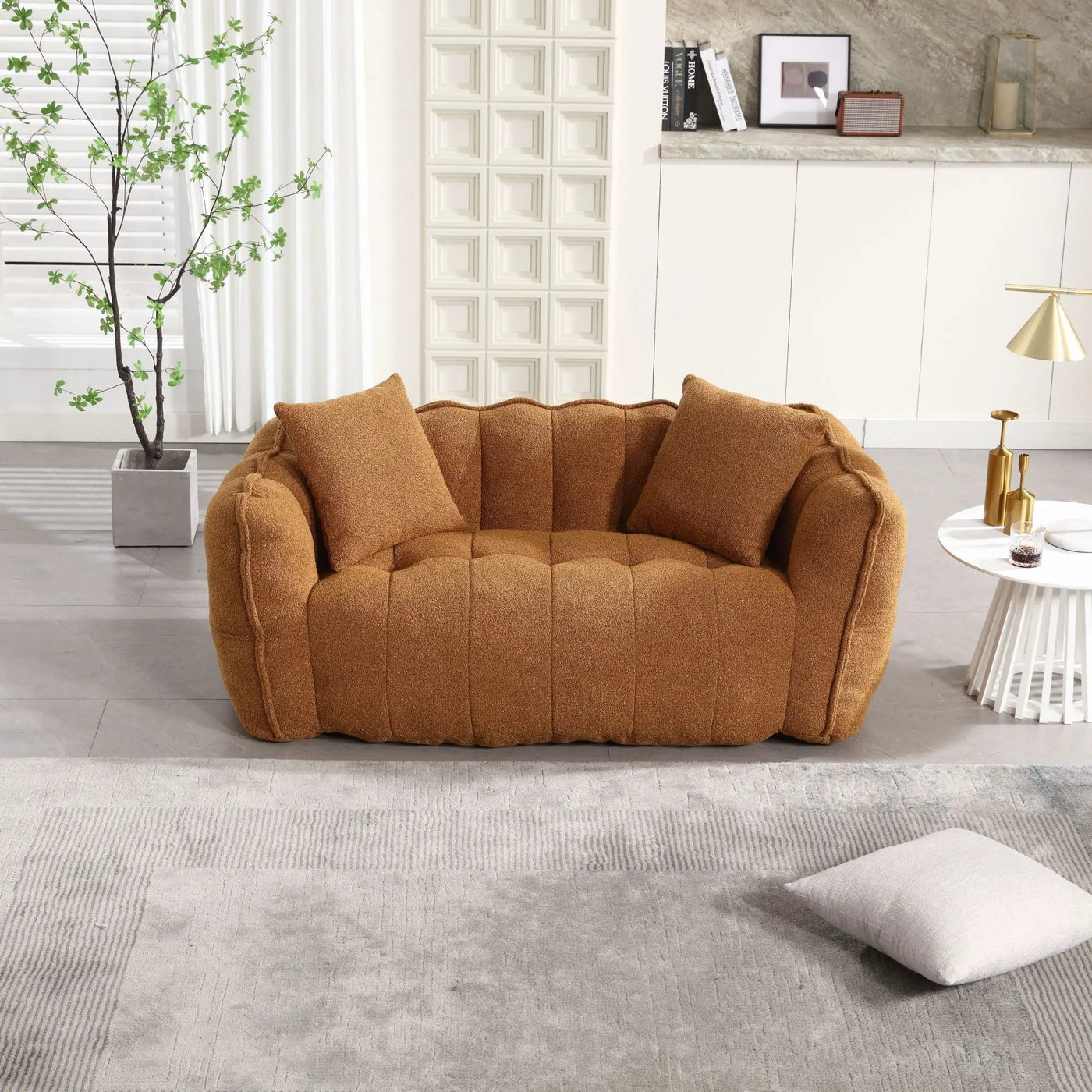 Cozy Beanbag Chair With High Resilience Foam Core For 2 by Unique Piece Furniture
