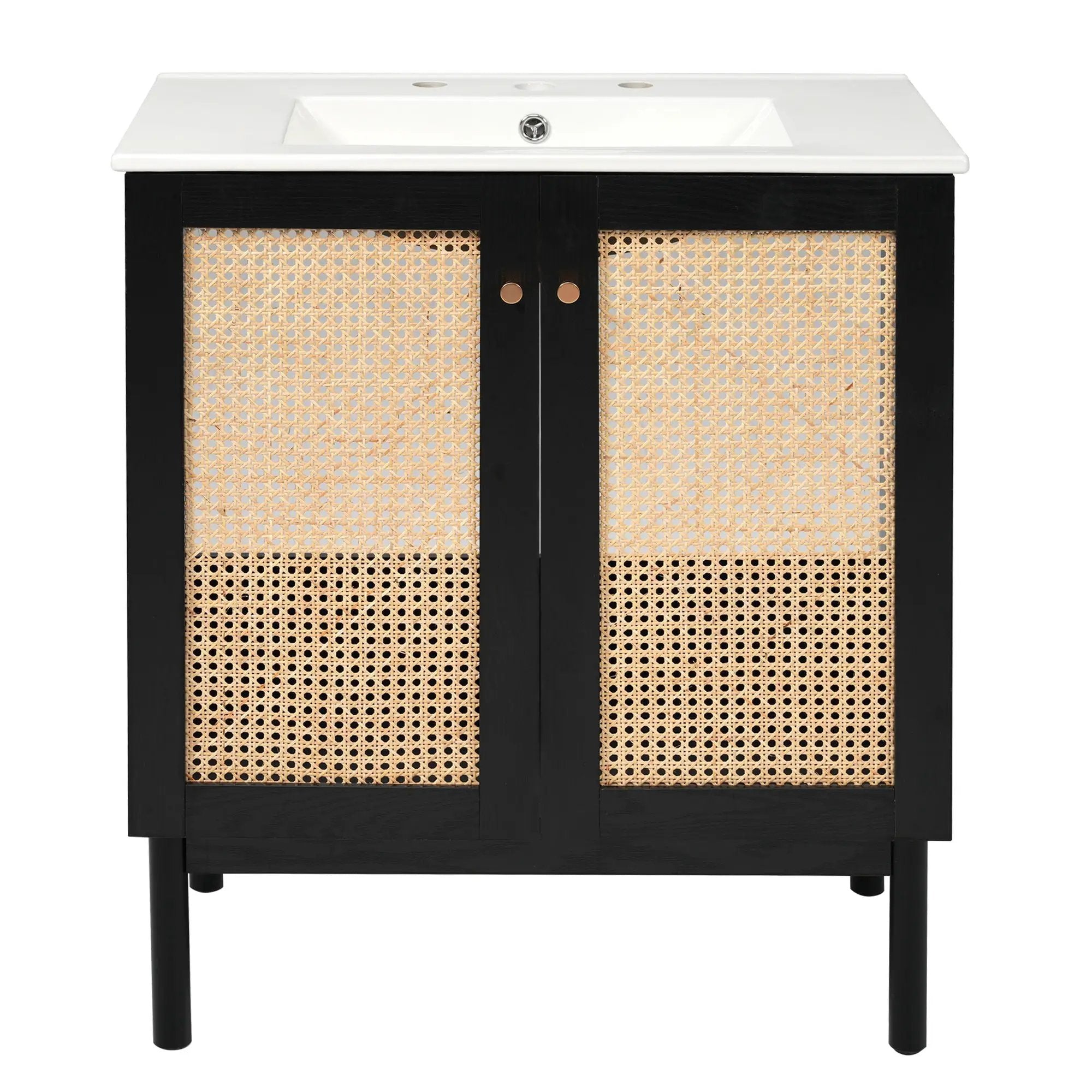 Bathroom Vanity With Soft Closing Mechanism - Black by Unique Piece Furniture