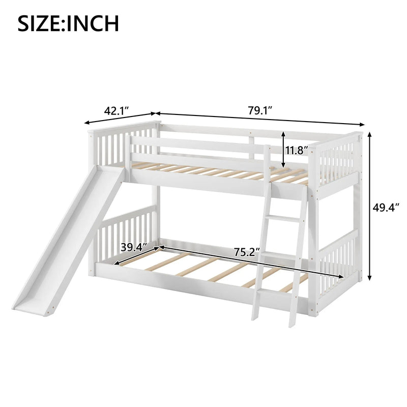 Bunk Bed & Convertible Slide And Ladder by Unique Piece Furniture