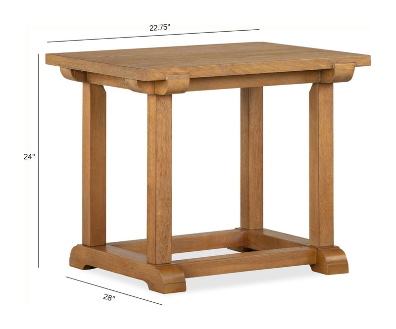 Lindon - Rectangular End Table - Belgian Wheat, photo 7 of 7