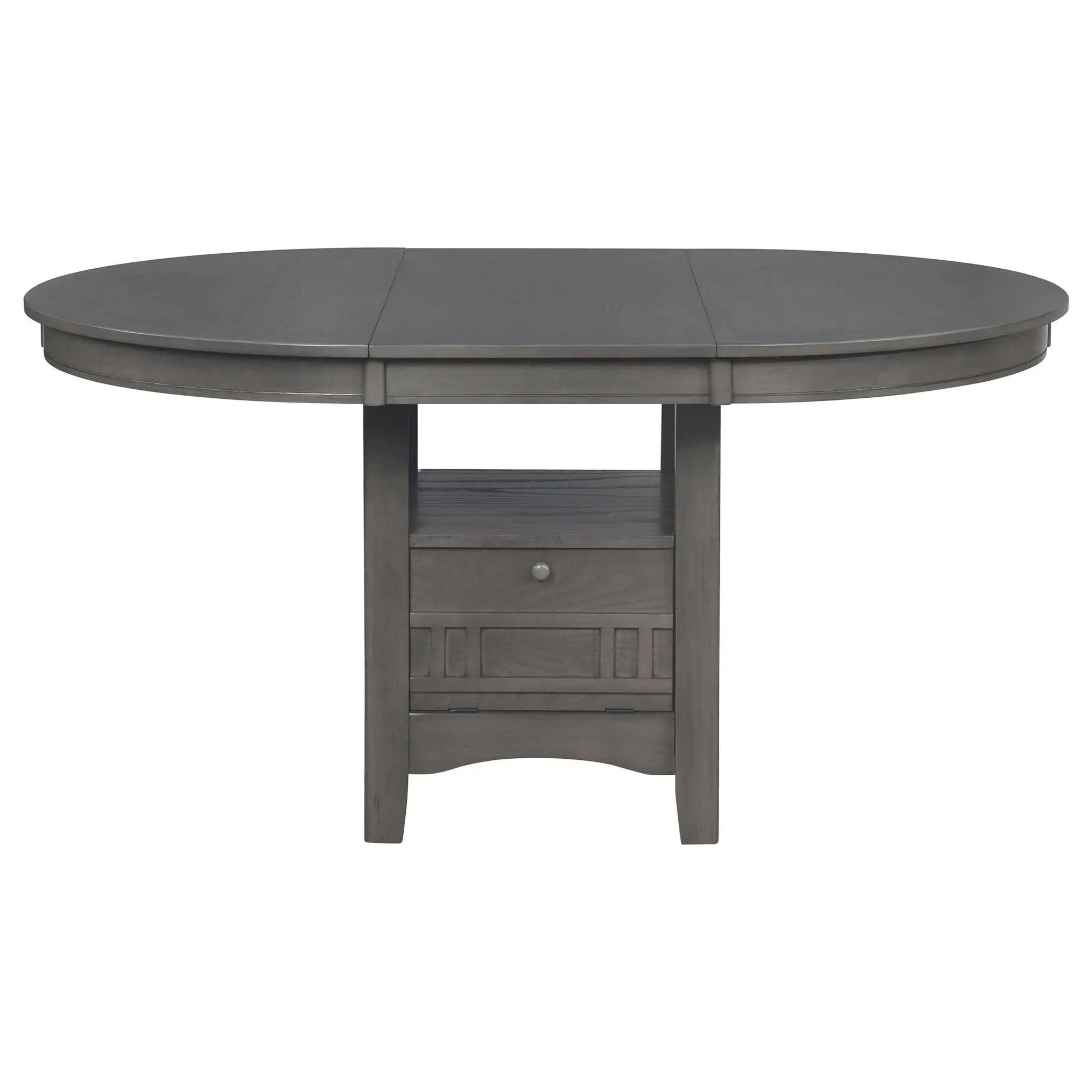 Lavon Oval 60-inch Wood Extension Leaf Dining Table Medium Grey by Unique Piece Furniture