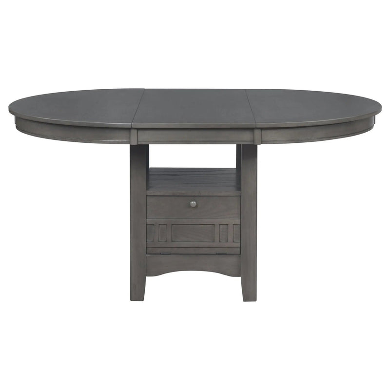 Lavon Oval 60-inch Wood Extension Leaf Dining Table Medium Grey by Unique Piece Furniture