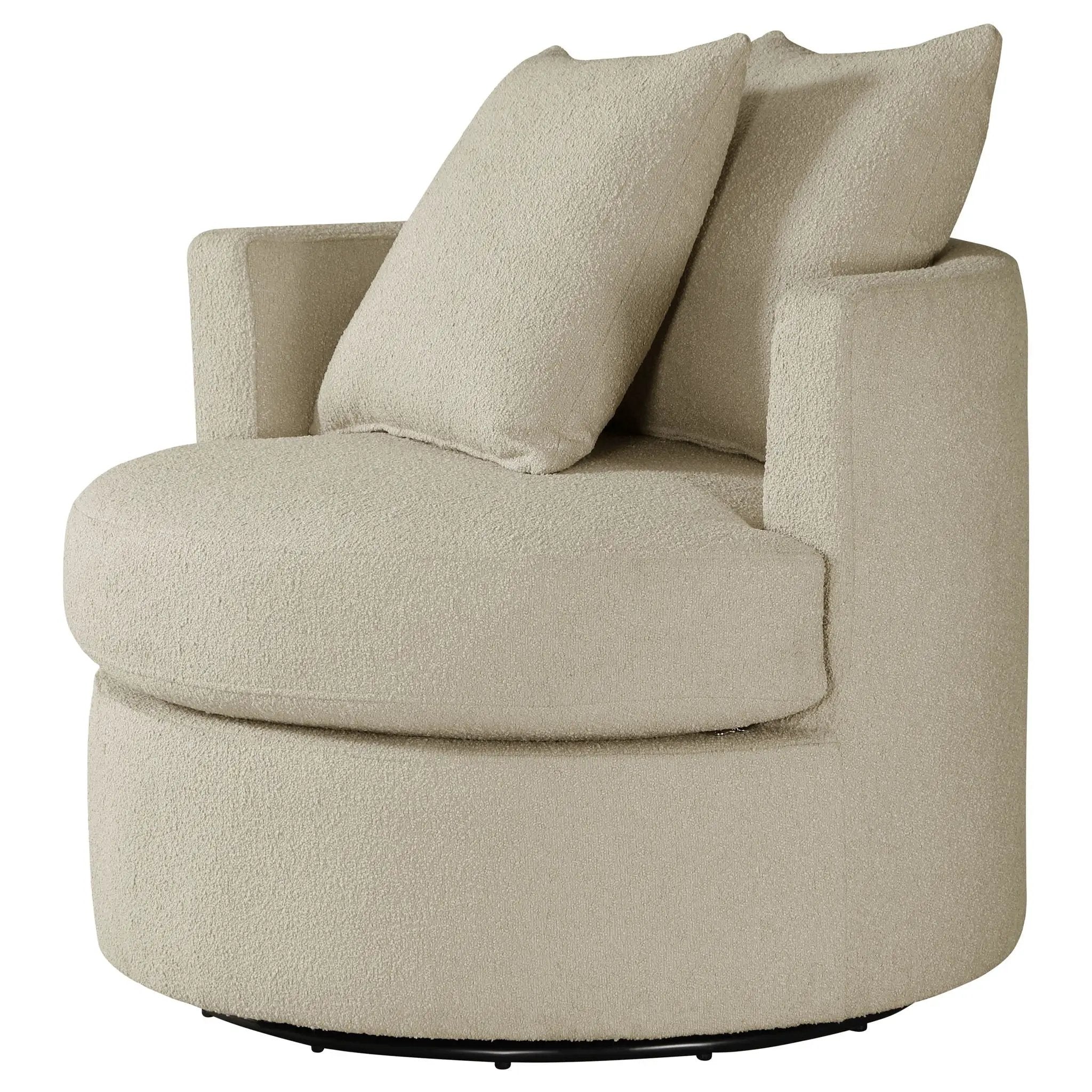 Debbie Upholstered Swivel Accent Chair Camel by Unique Piece Furniture