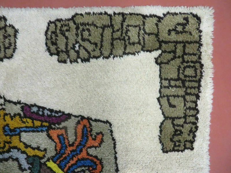 4' X 7' Vintage Handmade Knotted Tribal Nomadic Shag Wool Rug Carpet Prince by Jewel Rugs