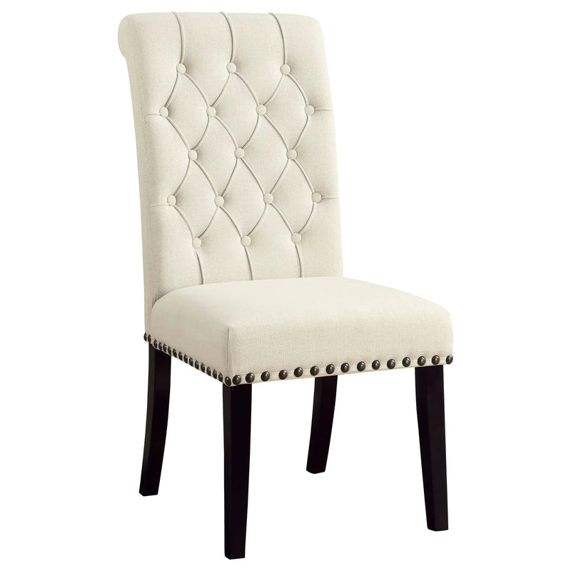 Alana Fabric Upholstered Dining Side Chair Beige (Set of 2) by Unique Piece Furniture